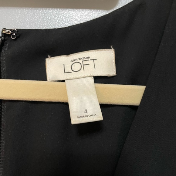 Ann Taylor LOFT Black Empire Waist Dress with Jewel Detail - Picture 2 of 4